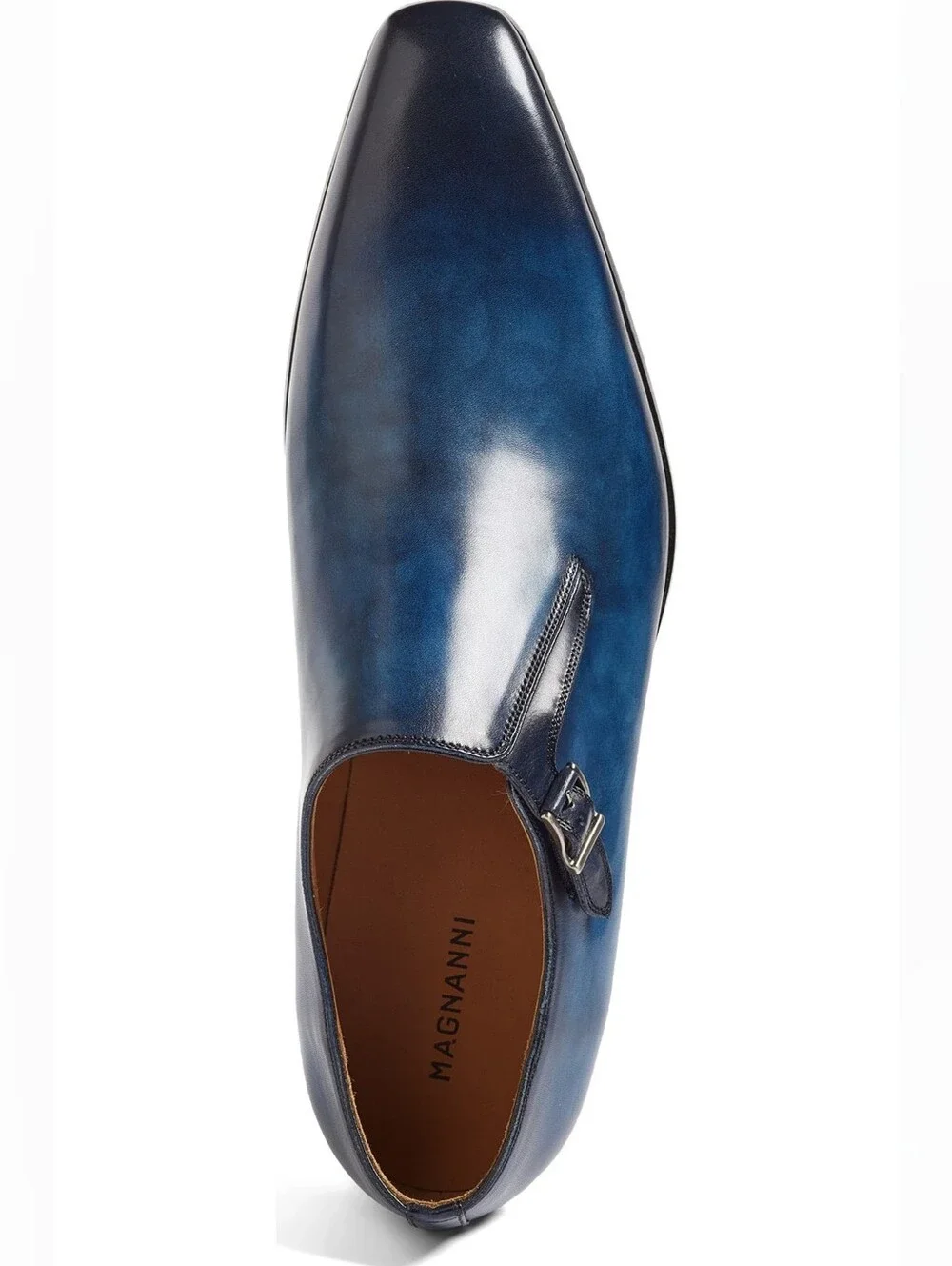 Magnanni Beltran Monk Strap Shoes Navy Blue RARE TO FIND